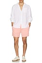 view 4 of 4 Performance Stretch Lined Volley Swim Short in Coral