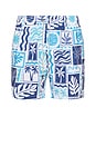 view 1 of 4 4 Way Stretch Volley Swim Shorts in Blue