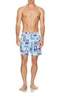 view 4 of 4 4 Way Stretch Volley Swim Shorts in Blue