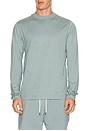 view 1 of 5 Ponto Performance Long Sleeve Tee in Misty Blue Heather