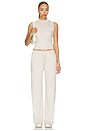 view 5 of 6 Halo Essential Wide Leg Pants in Ecru Heather