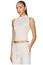 view 2 of 4 Halo Muscle Tank in Ecru Heather