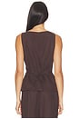 view 3 of 4 Trestles Twill Button Down Tank Top in French Roast