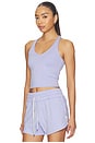 view 2 of 4 Halo Performance Crop Tank in Hyacinth Heather