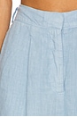 view 6 of 6 Linen Shorts in Baby Blue
