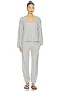 view 5 of 4 SWEAT ENCOLURE V BRIGITTE  in Heather Grey