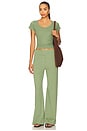 view 5 of 6 Pointelle Lounge Pant in Sage