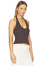 view 2 of 4 Pointelle Halter Top in Espresso
