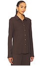 view 2 of 4 Eloise Pointelle Shirt in Espresso