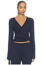 view 1 of 4 Margot Wrap Top in Midnight