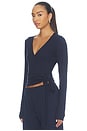 view 2 of 4 Margot Wrap Top in Midnight