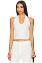 view 1 of 4 Pointelle Halter Top in Coconut
