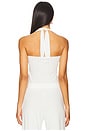 view 3 of 4 Pointelle Halter Top in Coconut