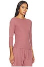 view 2 of 4 Florence Boatneck Pointelle Top in Petal