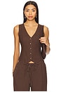 view 1 of 4 Violette Vest in Chestnut