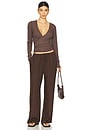 view 4 of 4 Margot Wrap Top in Chestnut