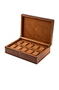 view 1 of 5 Brogue 10 Piece Watch Box in Burnished Brown