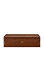 view 2 of 5 Brogue 10 Piece Watch Box in Burnished Brown