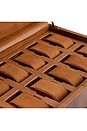 view 4 of 5 Brogue 10 Piece Watch Box in Burnished Brown