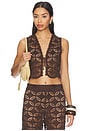 view 1 of 4 Toscana Vest in Chocolate