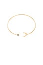 view 1 of 3 BRACELET CROISSANT DE LUNE ET PIERRE in Gold
