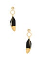 view 1 of 2 BOUCLES D'OREILLES TAKE FLIGHT in Gold & Black