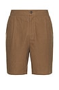 view 1 of 4 Relaxed Linen Short in Brown