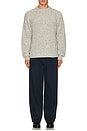 view 4 of 4 Speckled Crewneck Sweater in Marled Light Grey