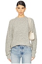 view 1 of 4 Speckled Crewneck Sweater in Marled Light Grey