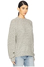 view 2 of 4 Speckled Crewneck Sweater in Marled Light Grey