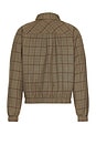view 2 of 5 Plaid Bomber Jacket in brown & black