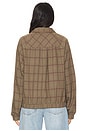 view 4 of 5 Plaid Bomber Jacket in brown & black