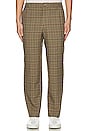 view 1 of 6 Plaid Trouser in brown & black