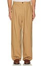 view 3 of 5 Wide Leg Pleated Trouser in Brown