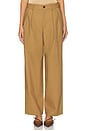 view 1 of 5 Wide Leg Pleated Trouser in Brown