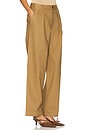 view 2 of 5 Wide Leg Pleated Trouser in Brown