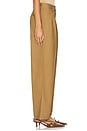 view 3 of 5 Wide Leg Pleated Trouser in Brown