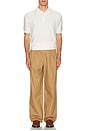 view 6 of 5 Wide Leg Pleated Trouser in Brown