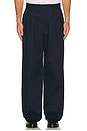 view 3 of 5 Wide Leg Pleated Trouser in Navy