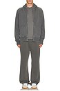view 5 of 5 The Fleece Trouser in Washed Charcoal