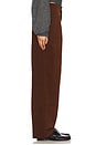 view 3 of 5 Wide Leg Pleated Corduroy Pant in Brown