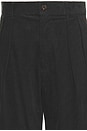view 3 of 6 Wide Leg Pleated Corduroy Pant in Charcoal