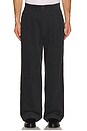 view 3 of 6 Wide Leg Pleated Corduroy Pant in Charcoal