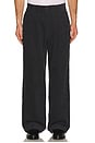view 4 of 6 Wide Leg Pleated Corduroy Pant in Charcoal
