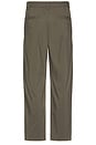 view 2 of 5 Relaxed Nylon Pleated Pant in Khaki