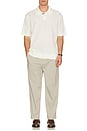 view 5 of 5 Relaxed Nylon Pleated Pant in Light Beige