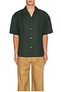 view 4 of 5 Boxy Linen Shirt in Forest Green