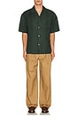 view 5 of 5 Boxy Linen Shirt in Forest Green