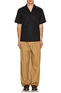view 5 of 4 Satin Western Short Sleeve Shirt in Black