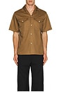 view 4 of 4 Satin Western Short Sleeve Shirt in Olive